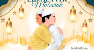 Eid mubarak card islamic moon vettoriale araba auguri calligrafia biglietto