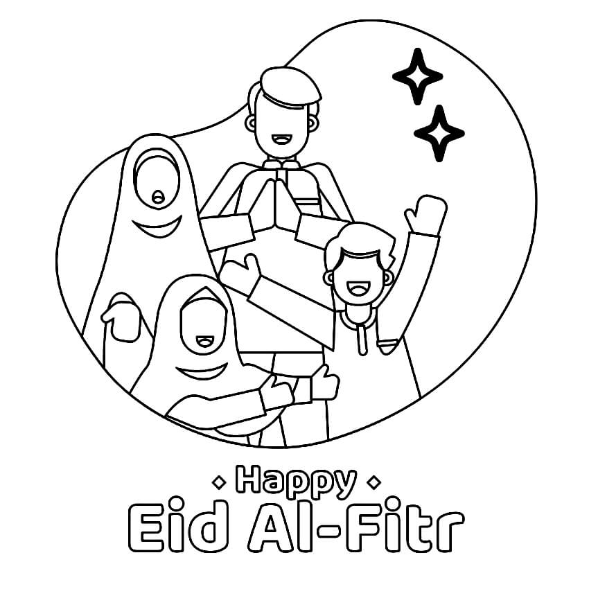 Eid fitr mubarak Mewarnai Gambar Idul Fitri 2025