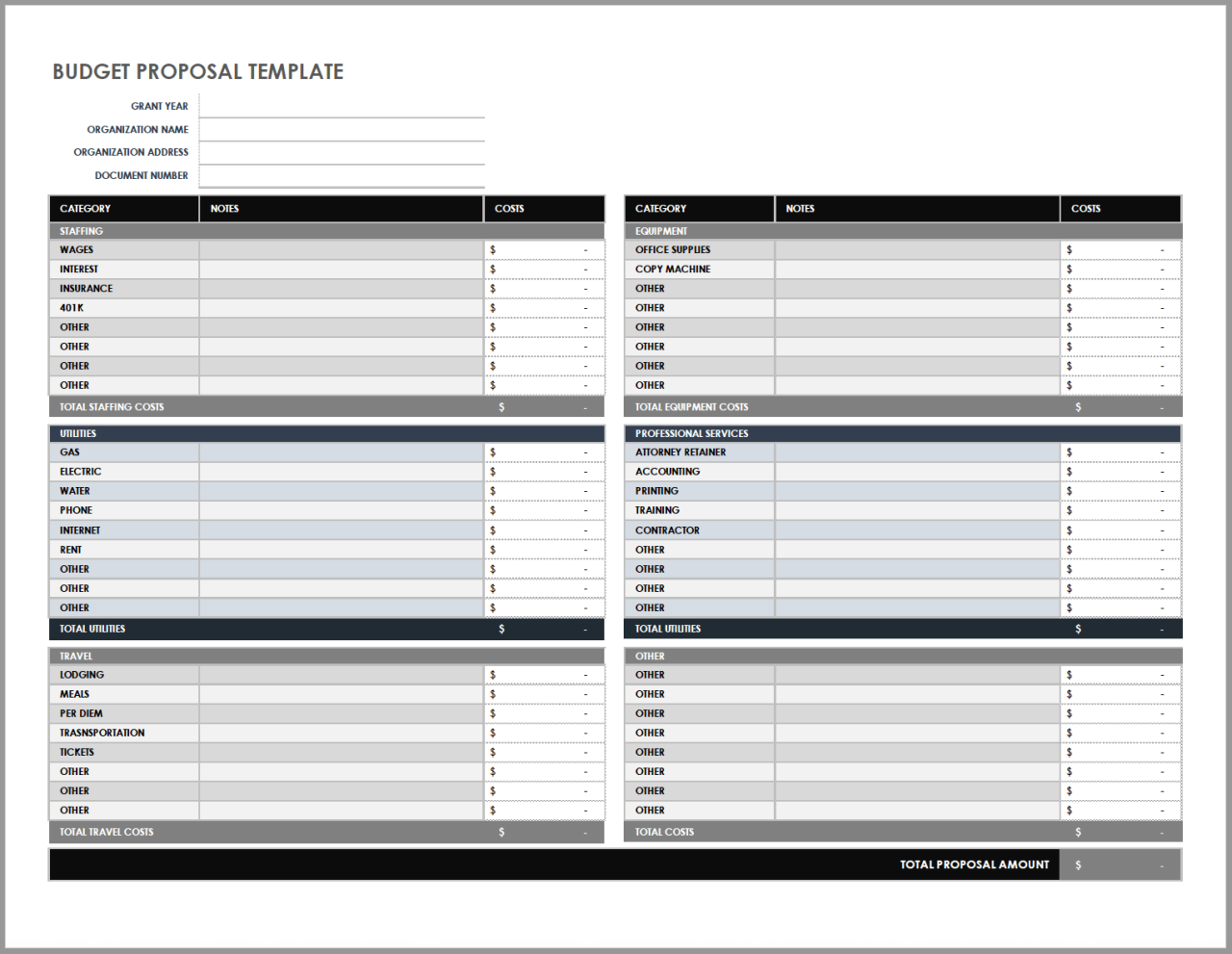 Budget proposal sample event symposium template word KUR Bpr 2025