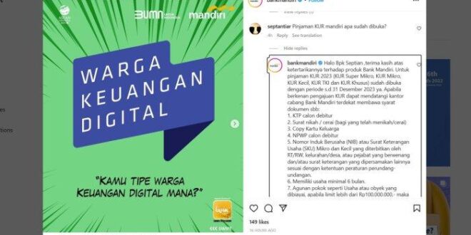 Persyaratan KUR Mandiri 2025