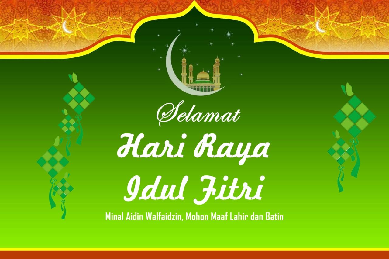 Spanduk Ucapan Selamat Idul Fitri 2025