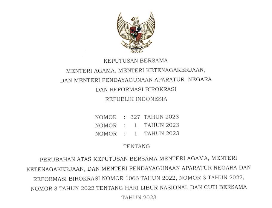 Menteri skb libur Menteri skb libur