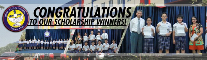 Scholarship announcement junior congratulations awardees sch