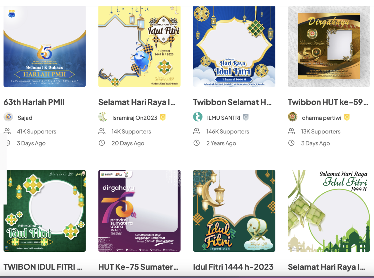 Twibbon Idul Fitri 2025 Bergerak