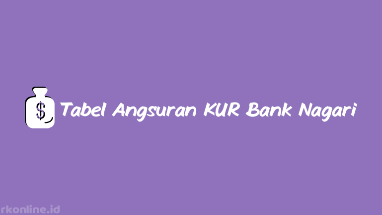 Pinjaman KUR Bank Nagari 2025