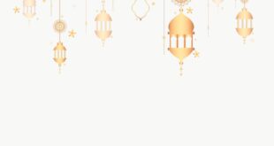 Background Idul Fitri 2025 Biru