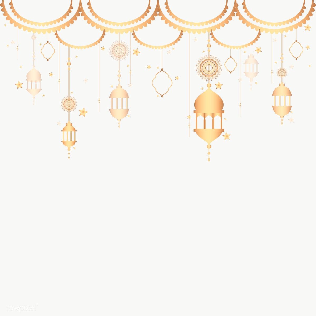 Background Idul Fitri 2025 Biru