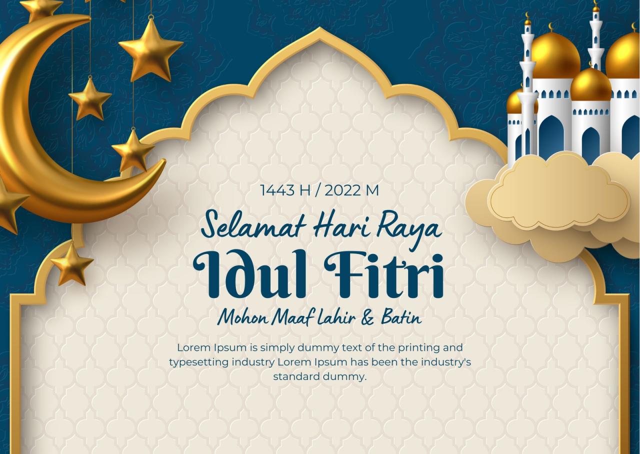 Ucapan Idul Fitri 2025 Hitam Putih