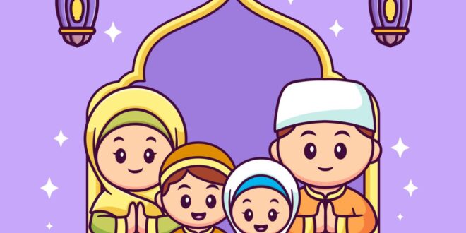 Gambar Ucapan Idul Fitri 2025 Kartun