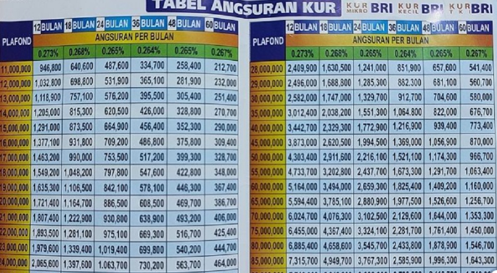 Batas Pinjaman KUR BRI 2025