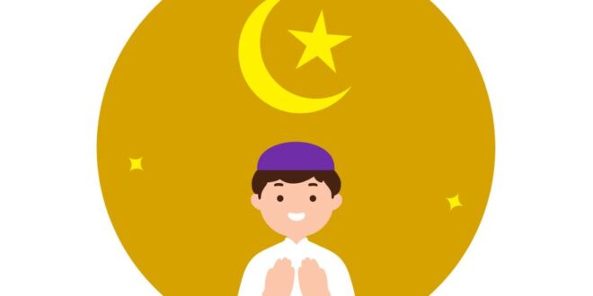 Eid fitr al happy vector background illustration family muslim vecteezy