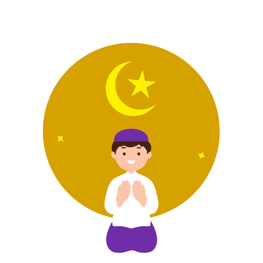 Eid fitr al happy vector background illustration family muslim vecteezy