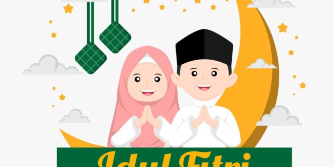 Gambar Hari Raya Idul Fitri Kartun 2025