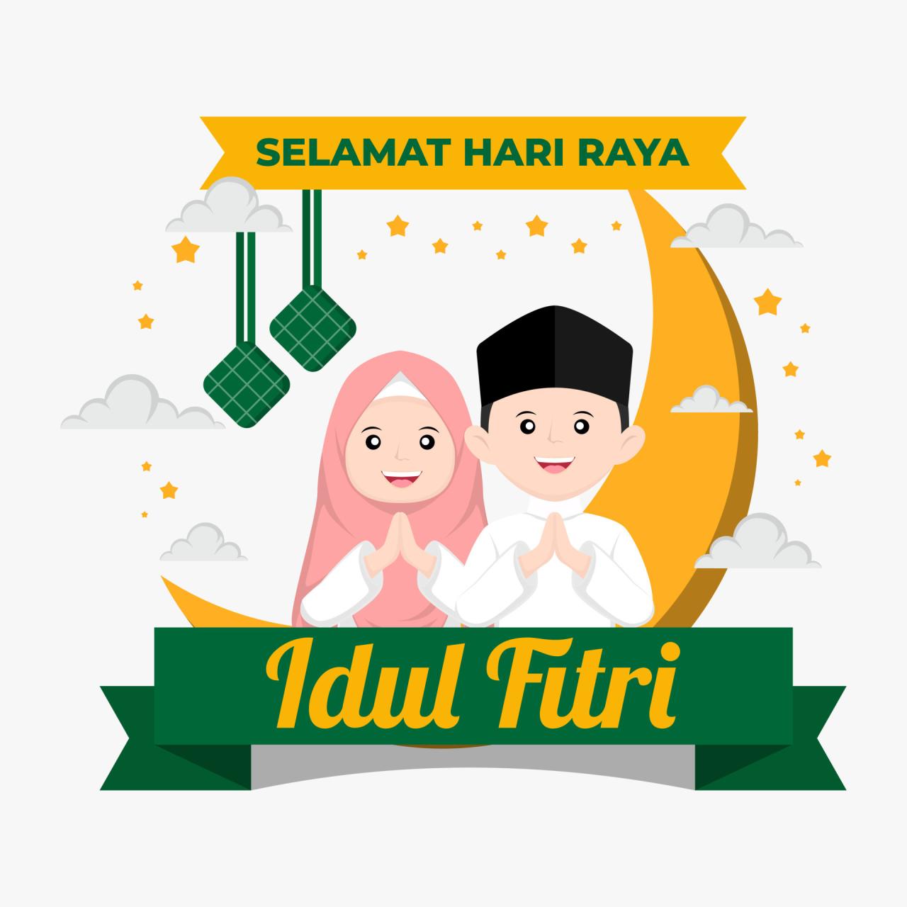 Adha idul spanduk ucapan ide desain eid mubarak jadikan makin bermakna Gambar Hari Raya Idul Fitri Kartun 2025