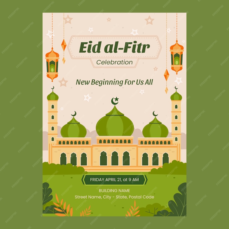 Menggambar Poster Idul Fitri 2025
