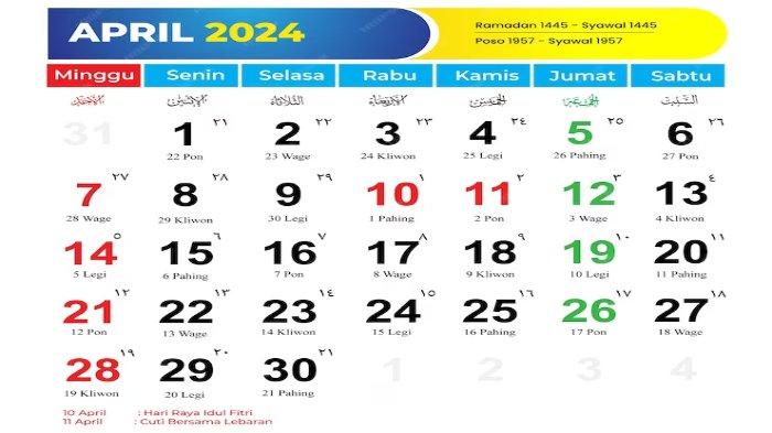 2025 calendar sunday vector Idul Fitri 2025 Kapan Kalender
