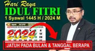 Lebaran Idul Fitri 2025 Jatuh Pada Hari