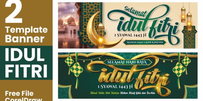 Spanduk Ucapan Idul Fitri 2025 Cdr