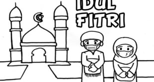 Gambar Mewarnai Tema Idul Fitri 2025