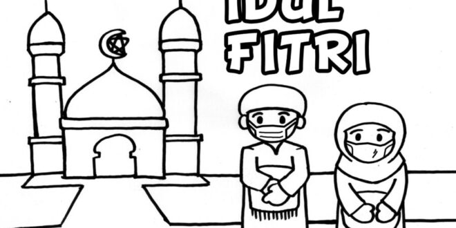 Gambar Mewarnai Tema Idul Fitri 2025