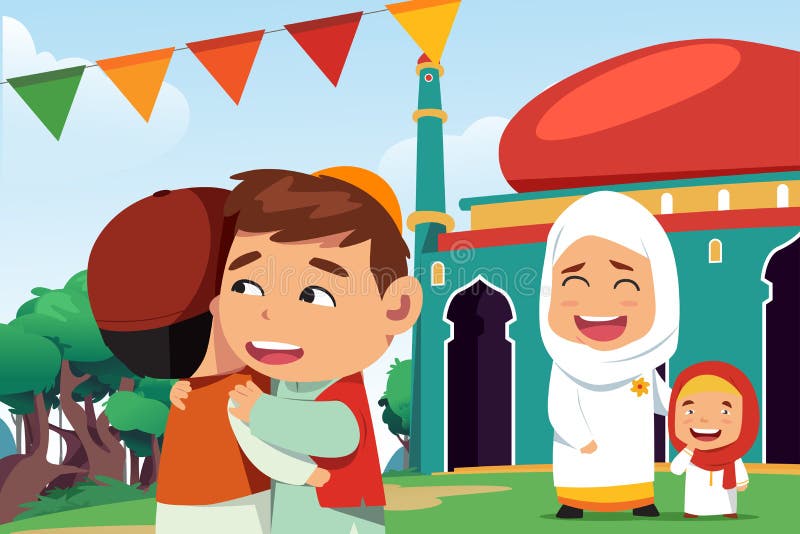 Gambar Kartun Ucapan Idul Fitri 2025
