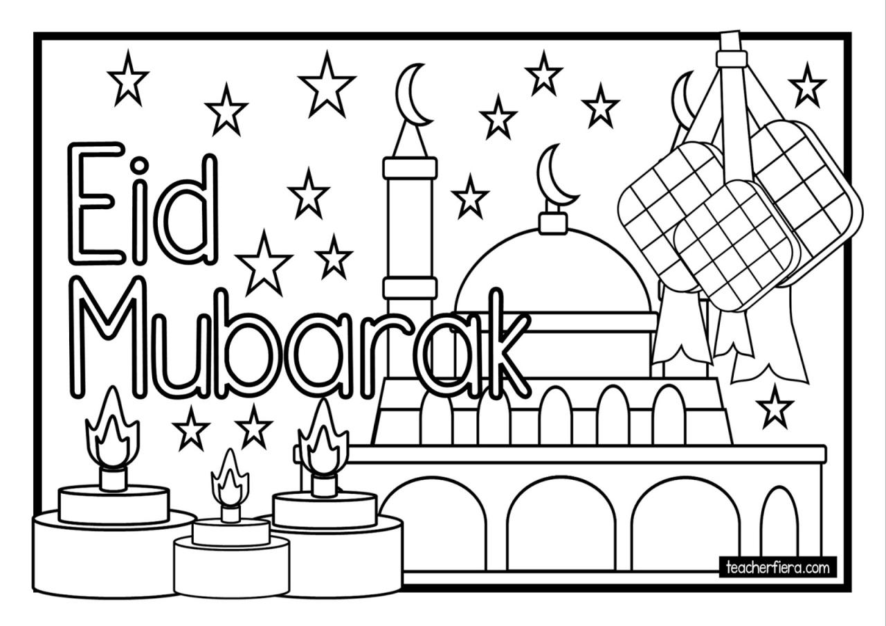 Gambar Mewarnai Idul Fitri 2025