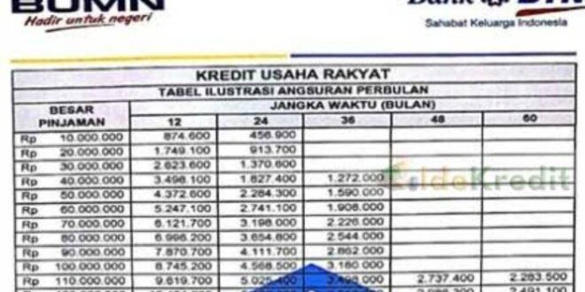 Pinjaman KUR BTN 2025