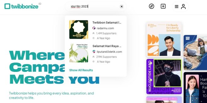 Membuat Twibbon Idul Fitri 2025