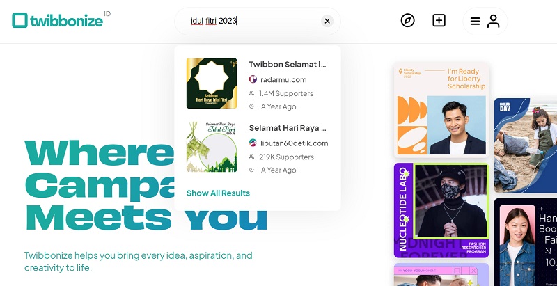 Membuat Twibbon Idul Fitri 2025