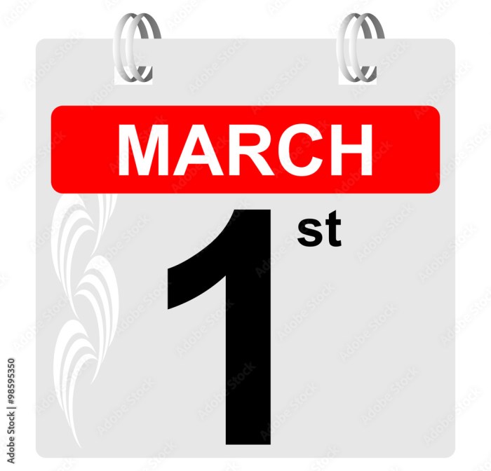 Cubes calendrier 1er abord 1 Maret Memperingati Hari Apa