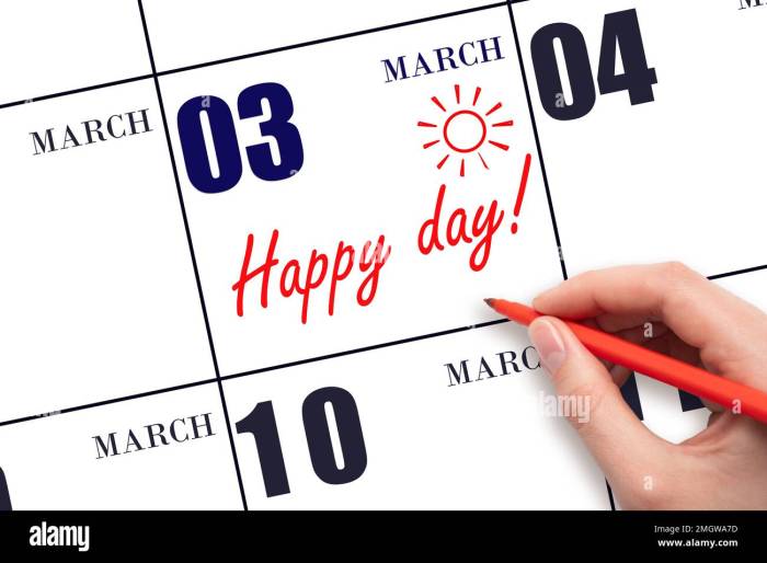 Tanggal 3 Maret Hari Apa