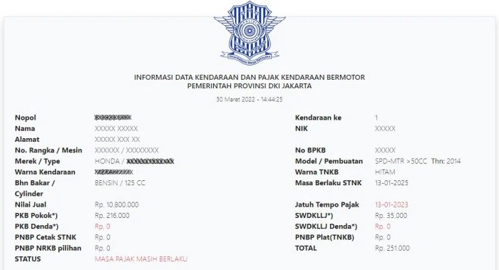 Cara Cek Pajak Kendaraan Jakarta 2025
