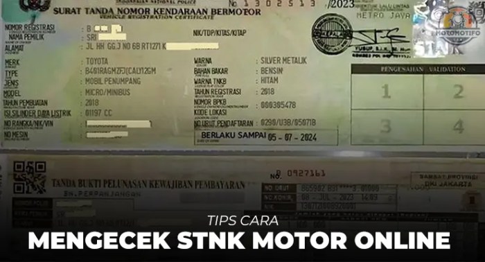 Cara Cek Pajak Motor Di Stnk 2025