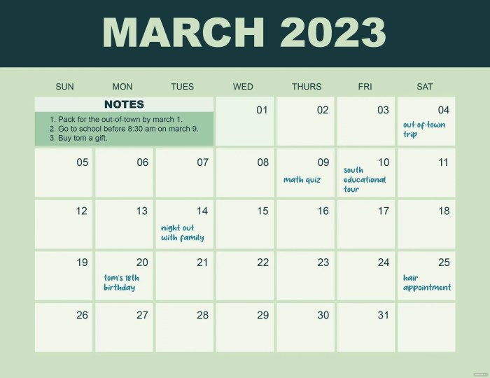 Hari Libur Bulan Maret