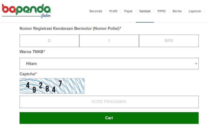 Cek Pajak Motor Jabar 2025