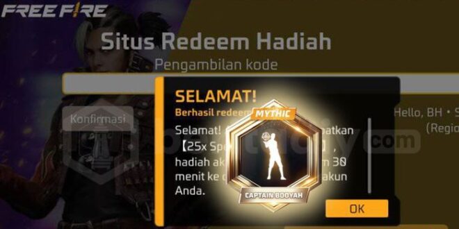 Kode Redeem FF 24 Maret 2025