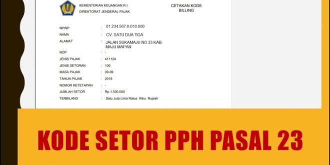 Kode Pajak Pph 23 2025