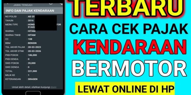 Cara Cek Pajak Motor Lewat Hp 2025