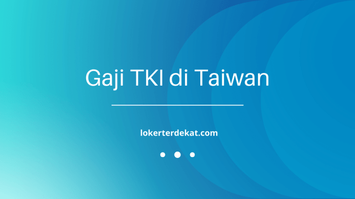 Gaji TKI Hongkong Dan Taiwan 2025