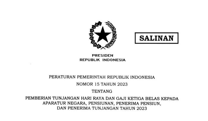Gaji 13 Dan THR Maret 2025 Kapan Cair