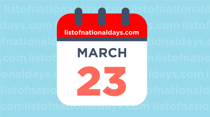 March 23rd day March 23rd day