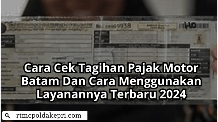 Cek Pajak Motor Online Batam 2025