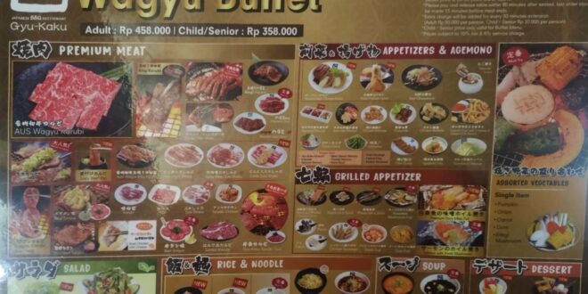 Harga Gyu Kaku Setelah Pajak 2025