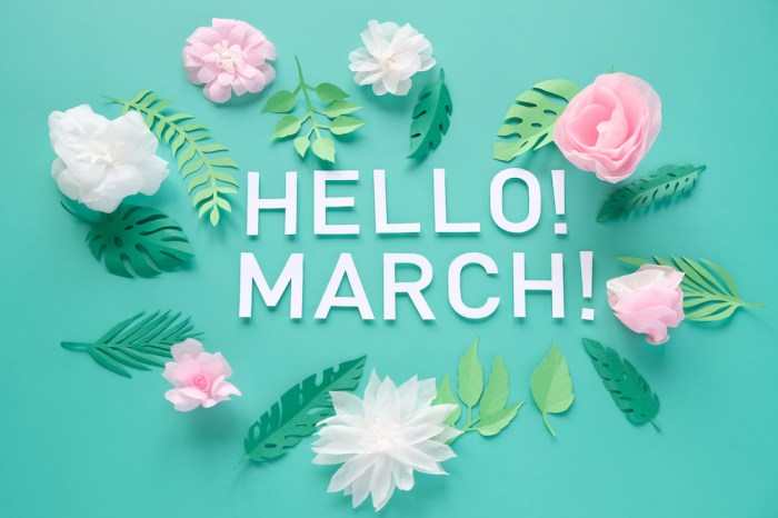 Bahasa Inggris Bulan Maret