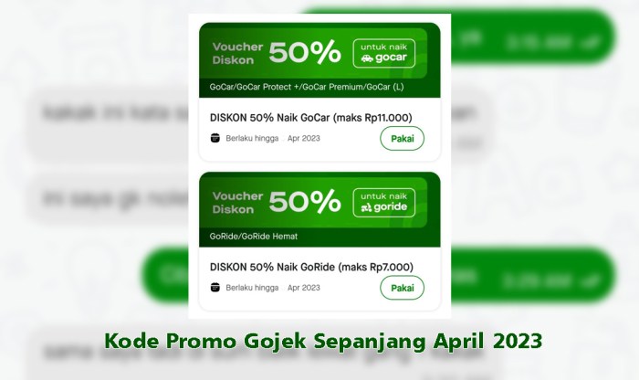 Kode Voucher Gosend Maret 2025
