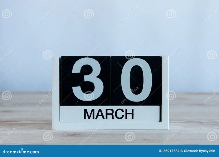 Tanggal 30 Maret Hari Apa