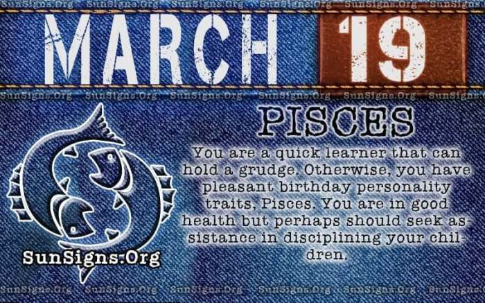 Tanggal 19 Maret Zodiak Apa