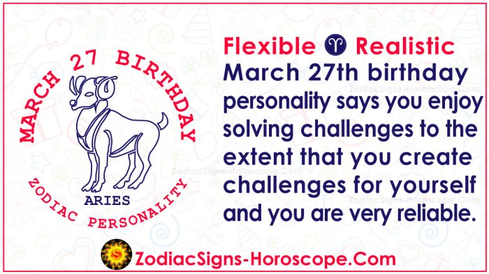 Tanggal 27 Maret Zodiak Apa