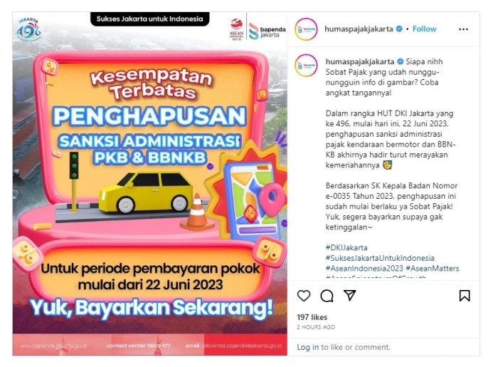 Bayar Pajak Mobil Online Jakarta 2025