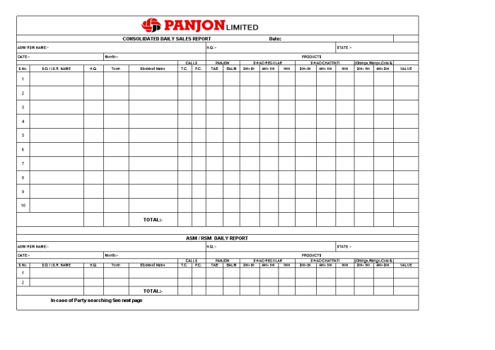 Contoh Laporan Penjualan Harian Excel